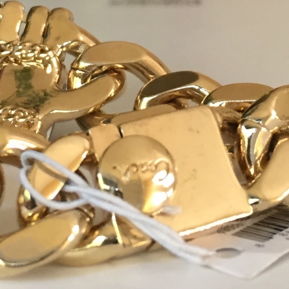 Rare Coach blue baguette gold chain bracelet - Picture 4 of 6